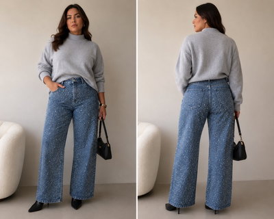 Jeans Wide Elastizado Ultra Shine IMPORTADO