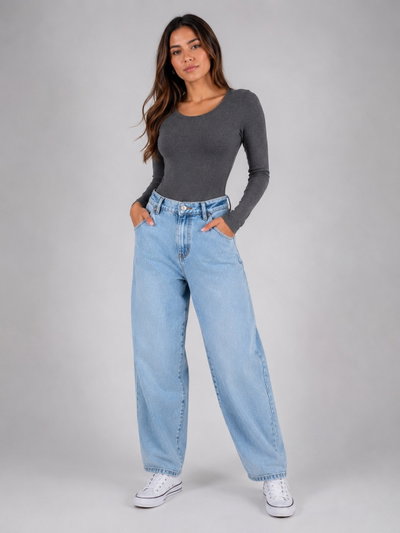 Jeans baggy ballon Tiro Alto