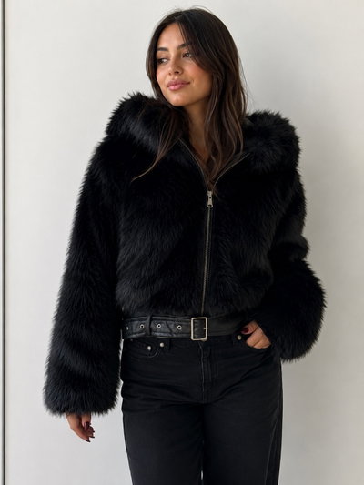 Campera piel y eco cuero