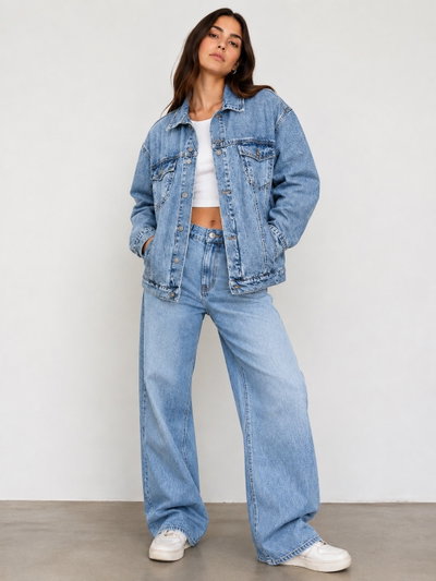 Campera de Jeans Rígida Over