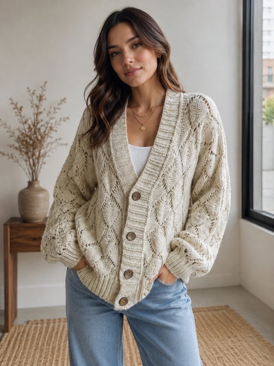 Cardigan de lana