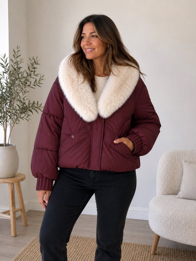Campera piel desmontable