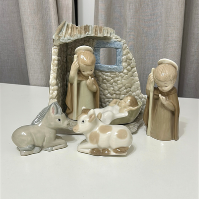 Pesebre artesanal de cerámica 