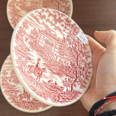 Trio de platos de &nbsp;loza inglesa Staffordshire Ironstone (precio individual)