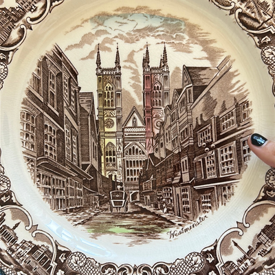Plato dodecaedro ingles Johnson Brothers modelo Old London