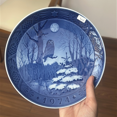 Plato danés de colección 1974 Royal Copenhaguen Winter Twilight