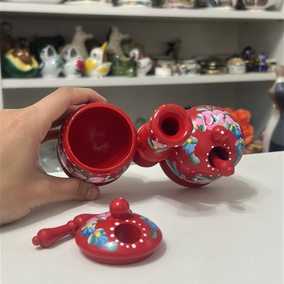 Porta escarbadientes y Especiero vintage Húngaro pintado a mano
