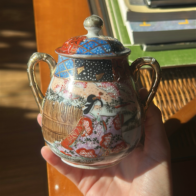 Azucarera japonesa pintada a mano  satsuma 
