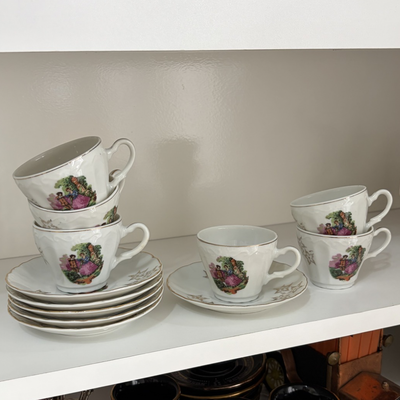 Juego de 6 tazas de café japonesas (precio individual)