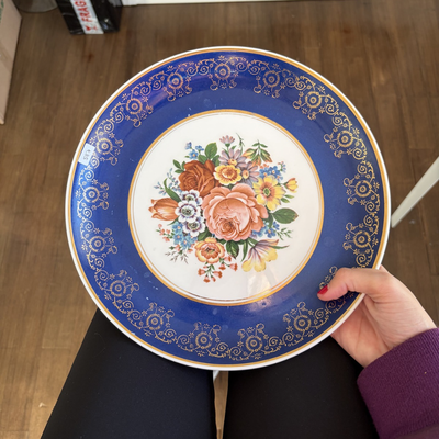 Plato decorativo de porcelana holandesa 