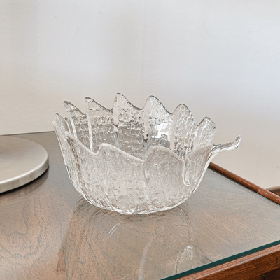 Centro de mesa de cristal prensado Sueco