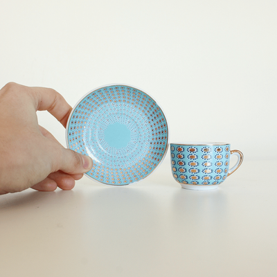 Taza miniatura Celeste