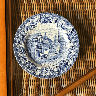 Plato decorativo English Country Scenes azul