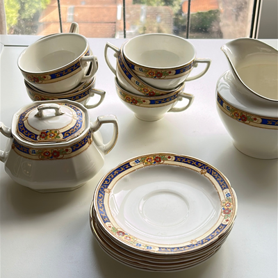Juego de 6 tazas de té de porcelana inglesa Grindley
