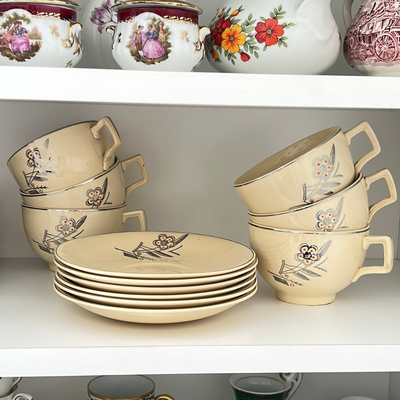 Juego de 6 tazas de té Johnson Bros New Victorian