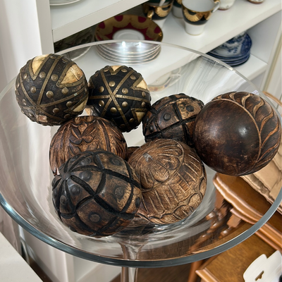 Esferas decorativas de madera - Indias (precio individual)