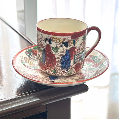 Taza de café porcelana japonesa cáscara de huevo 