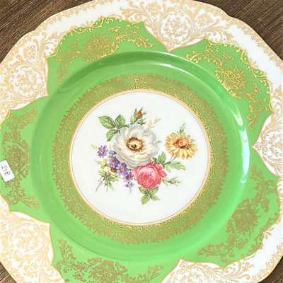 Plato de porcelana alemana decorativo 