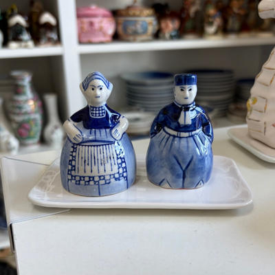 Juego de salero y pimentero Delft 