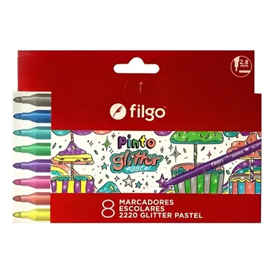 Marcadores filgo glitter pastel