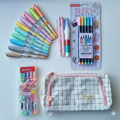 Combo cartuchera pastel N°1