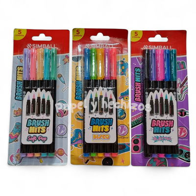 Combo Marcadores Simball Brush Hits – Soft Pop + Electro + Disco