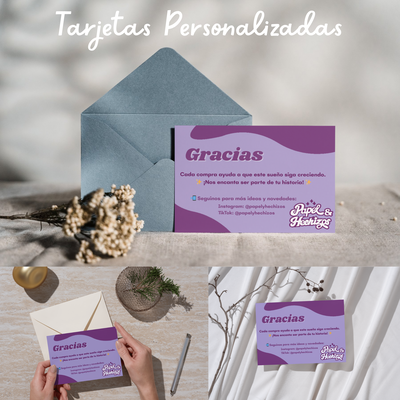 Tarjetas de presentación/ Agradecimiento.