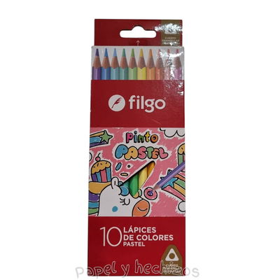 Lápices de Colores Filgo Pastel x10