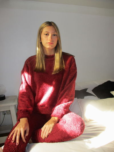 pijama corderito bordo