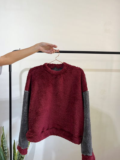 buzo corderito combinado