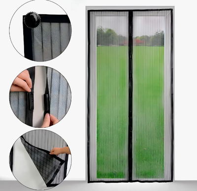 Cortina anti mosquitos magnética para puerta