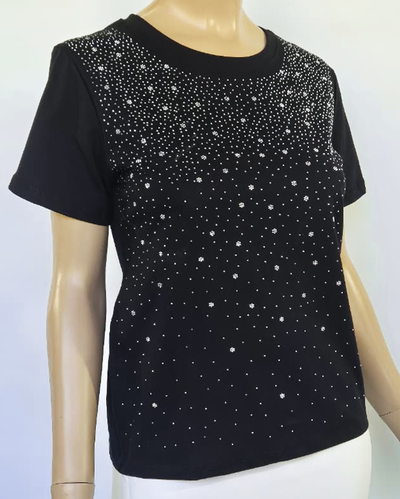 Top Algodón 028 Nieve Strass