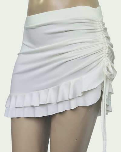 Falda Microfibra con Volados y Frunce Ajustable