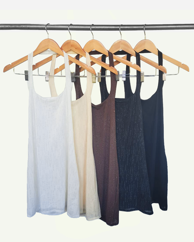 Vestido Mesh Noa Glitter con Escote Halter