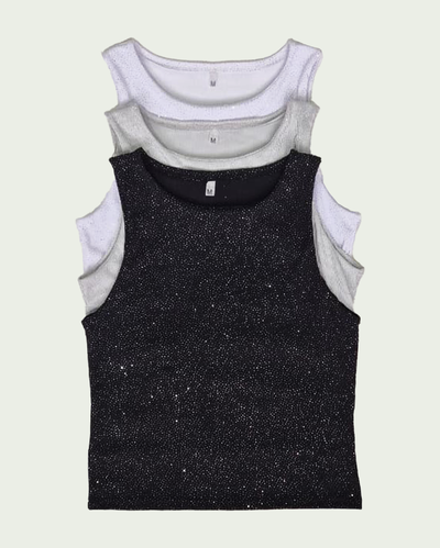 Musculosa Morley Glitter Cuello Bote