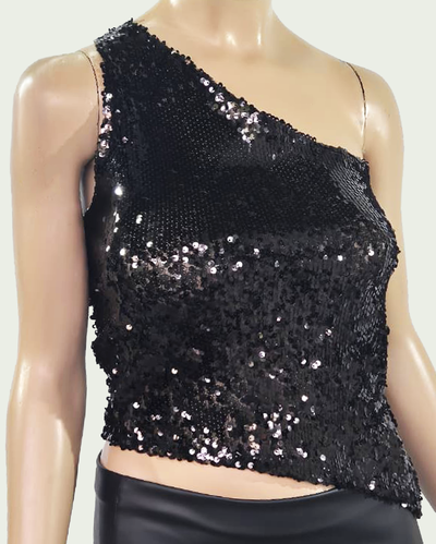 Top Lentejuelas Asimétrico