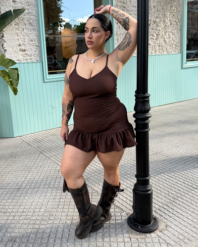 Vestido Bruselas Pov con Breteles y Volado