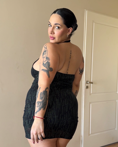 Vestido Mesh Noa Glitter con Escote Halter