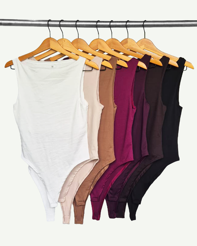 Body Modal Soft Sin Mangas con Cuello Bote