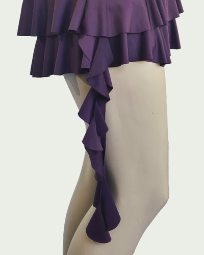 Pollera Pantalón Microfibra con Volados y Colgante