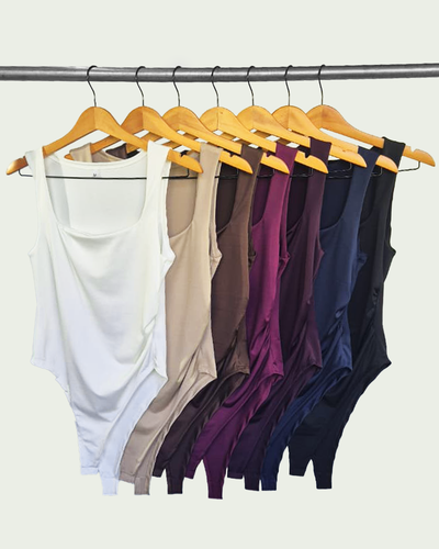 Body Microfibra Sin Mangas con Frunce Lateral