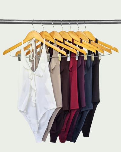 Body Microfibra Halter con Volados