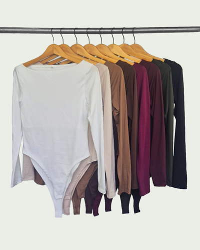 Body Cuello Bote Modal Soft con Mangas Largas