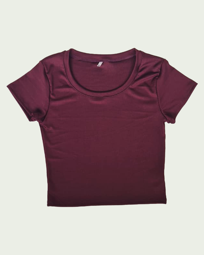 Top Mangas Cortas Baby Rib Escote Redondo