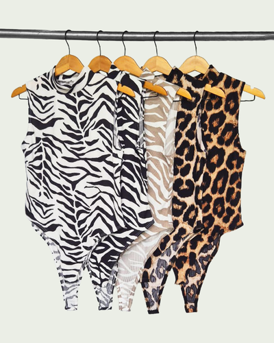 Body Media Polera Morley Print Sin Mangas