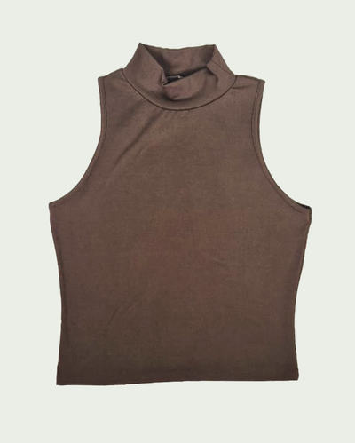 Top Modal Soft Media Polera Sin Mangas