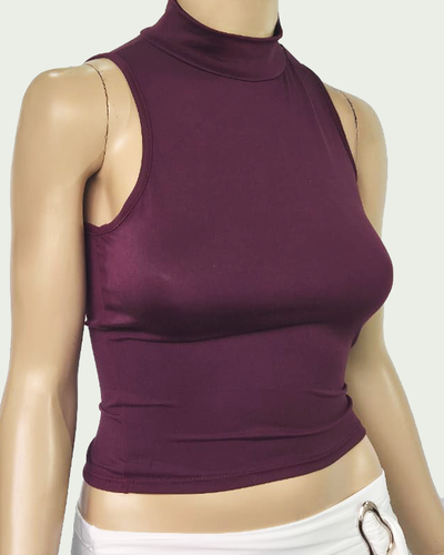 Top Modal Soft Media Polera Sin Mangas