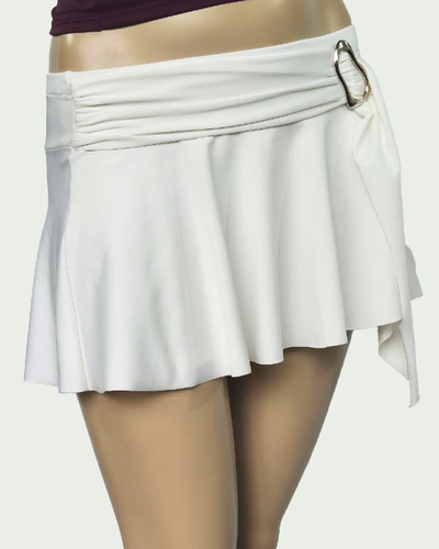 Pollera Pantalón Microfibra Con Aplique y Lazo