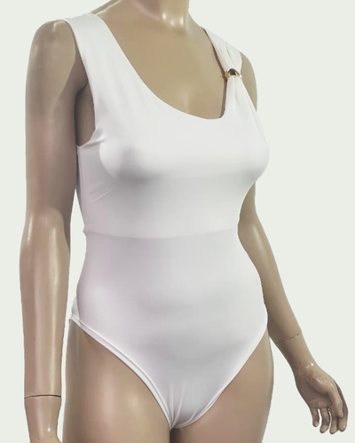 Body Microfibra Sin Mangas con Aplique Lateral