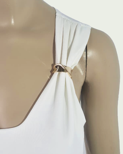 Body Microfibra Sin Mangas con Aplique Lateral